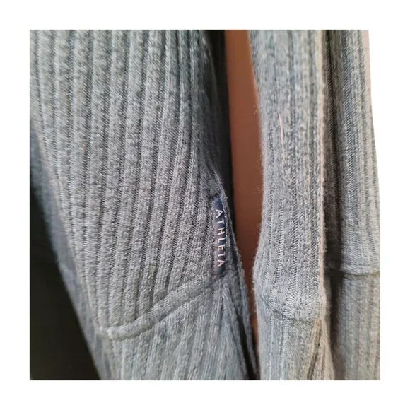Athleta Harmony Wrap Hooded Open Front Cardigan Size Small Borealis Green M Med - Picture 4 of 7